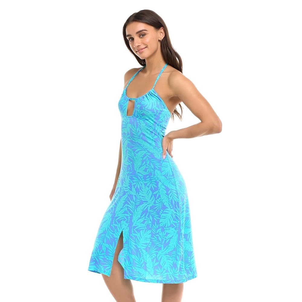 Body Glove Aqua and Teal Standard Mariam Swimsuit Cover-up Dress NWT